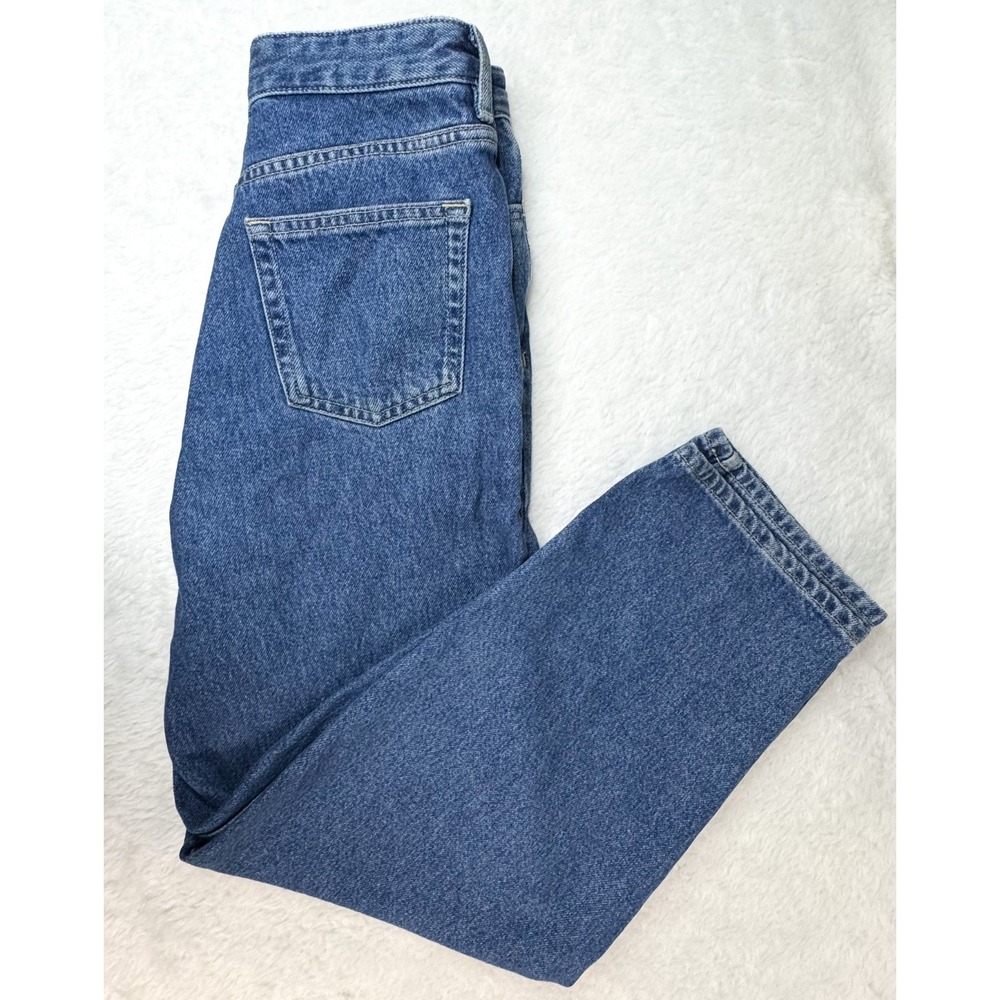COS Jeans Womens 25 Barrel Tapered High Rise Ankle 100% Cotton Blue Denim EUC - Picture 4 of 12